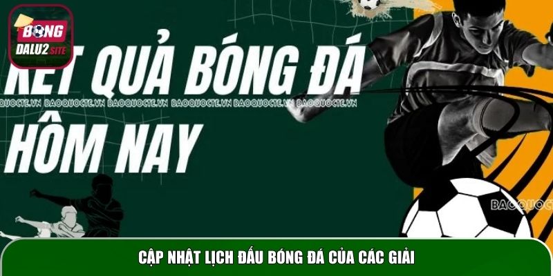 Cập nhật lịch đấu bóng đá của các giải