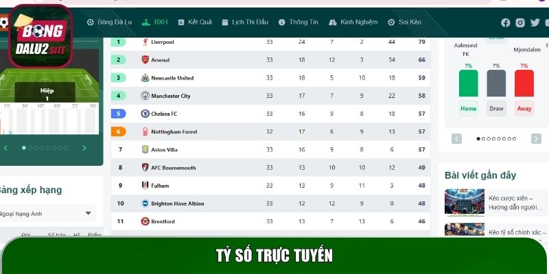 Tỷ số trực tuyến